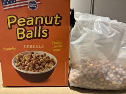 Peanut Balls Cereal Box